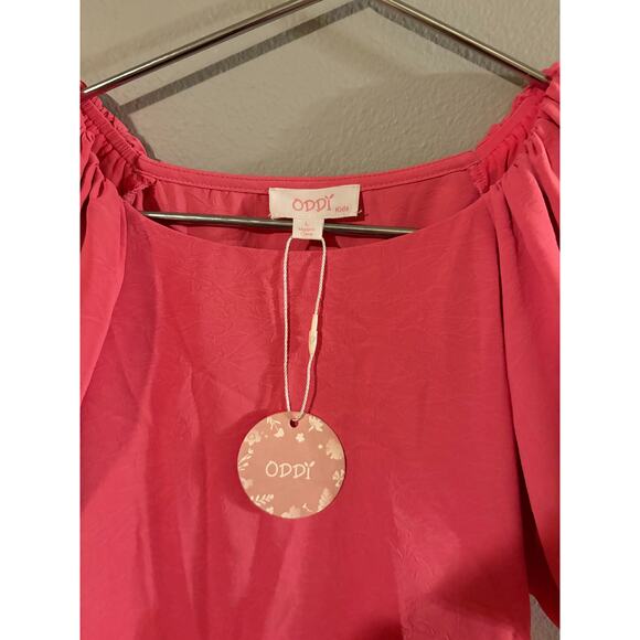 Girls Erin Rib Poplin Top Oddi Boutique Brand Size Large - Picture 2 of 2